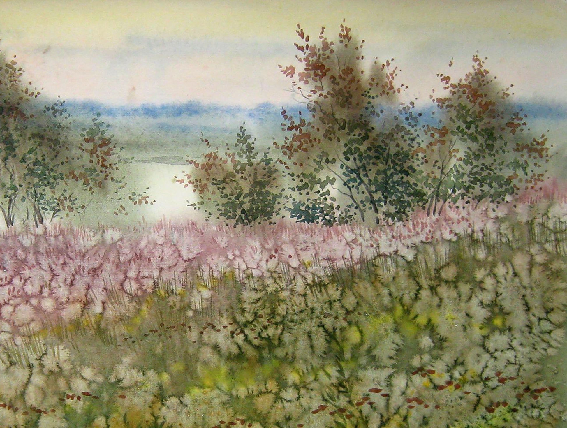 The Grass in Bloom portrayed in a watercolor by Valery Savenets