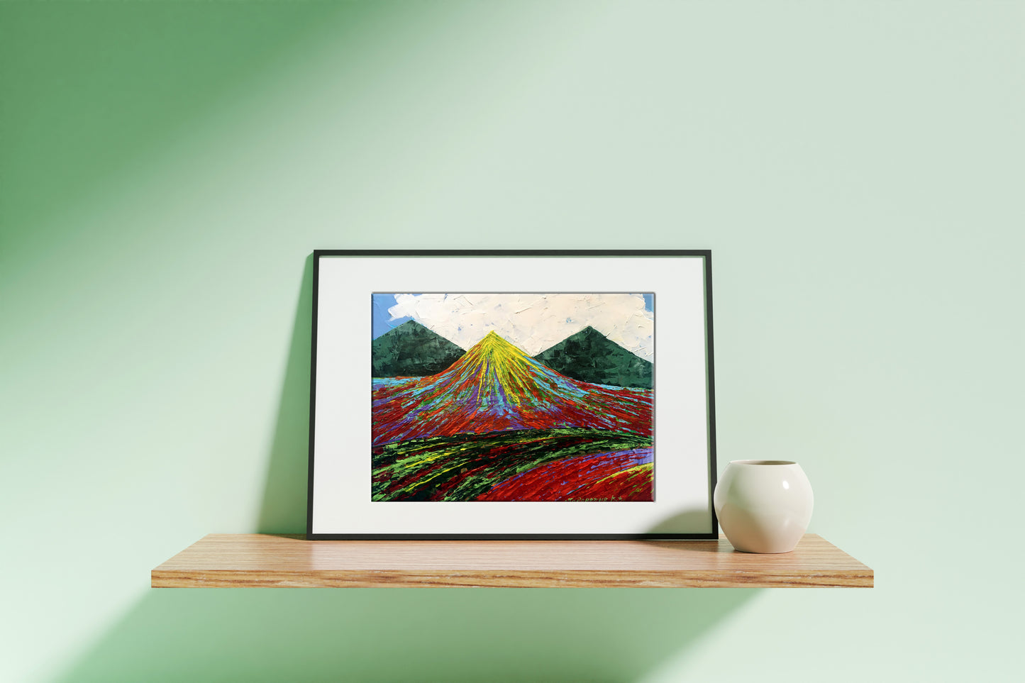 Oil painting Great Peak Mountains V. Zadorozhnya