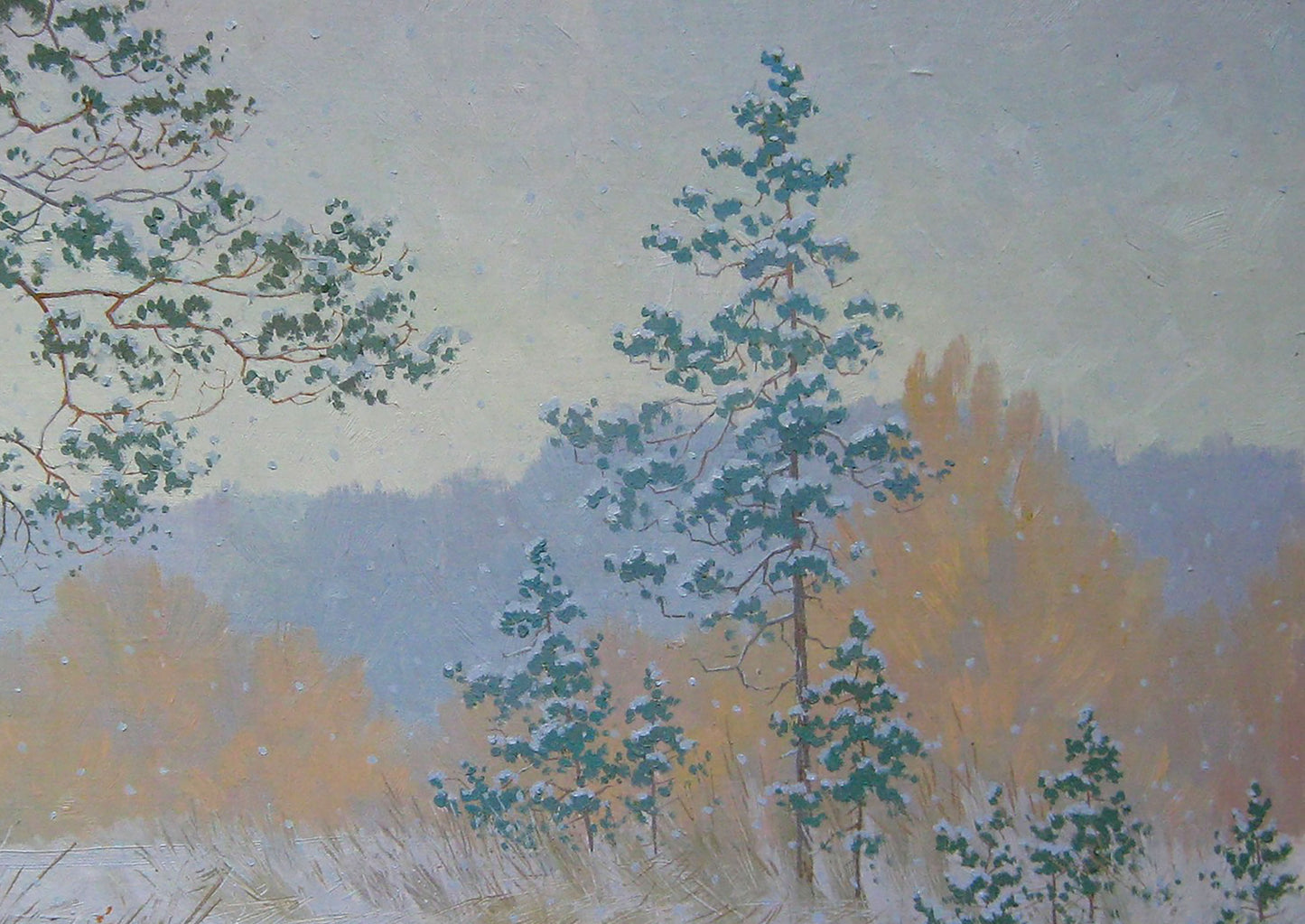 Oil painting Snowing Savenets Valery