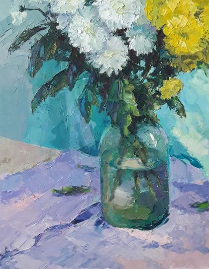 Oil painting Chrysanthemums Serdyuk Boris Petrovich №SERB 511