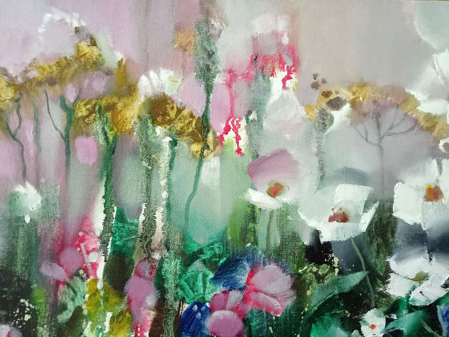 Abstract oil painting Flower eden Borisovich Tarabanov