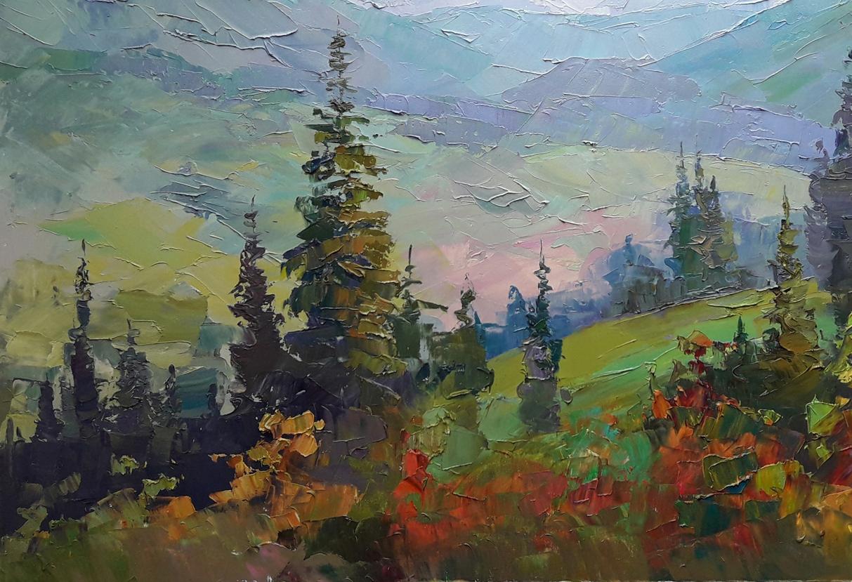 Oil painting Carpathian massif Serdyuk Boris Petrovich