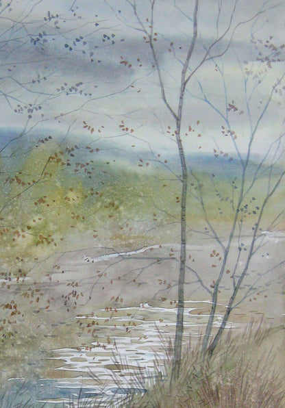 Watercolor painting Last days of October Savenets Valery