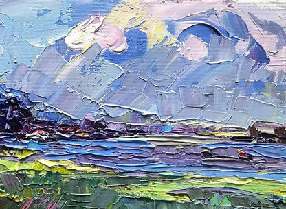 Alex Ivanyuk's oil artwork portrays the essence of a windy day