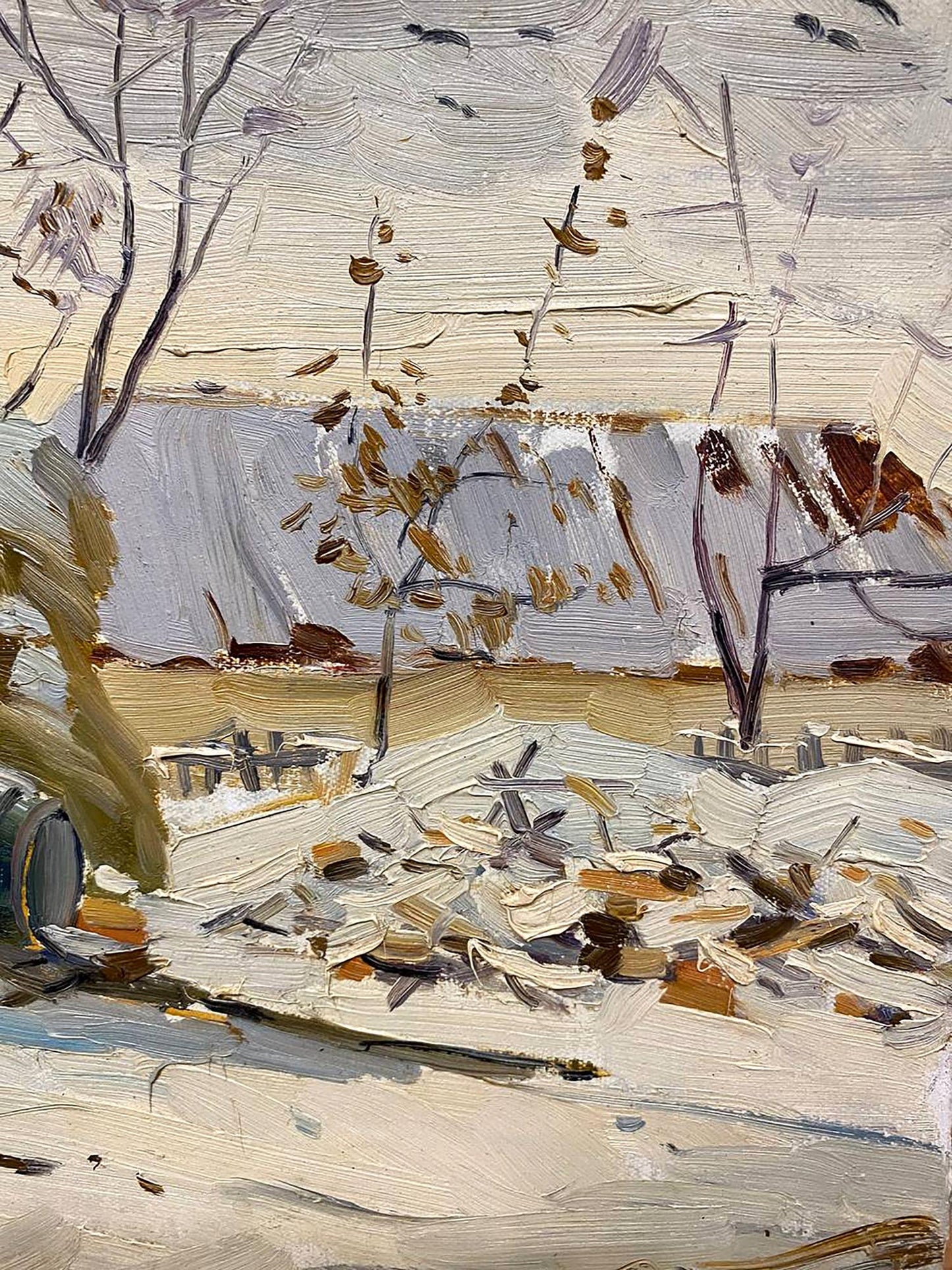 Oil painting Early winter Unknown artist