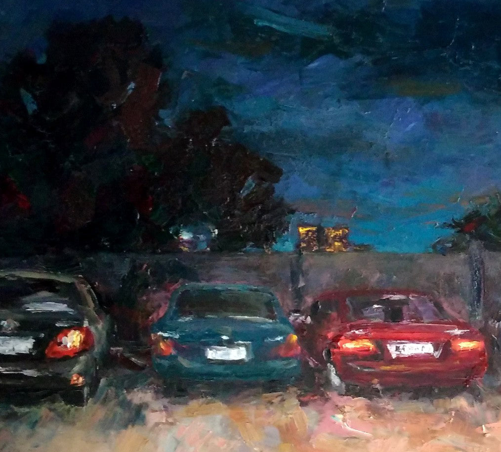 Oil painting Parking Alexander Nikolaevich Cherednichenko