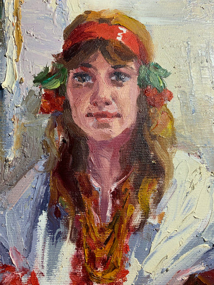 Alexander Nikolaevich Cherednichenko's oil painting, "A Young Gypsy"