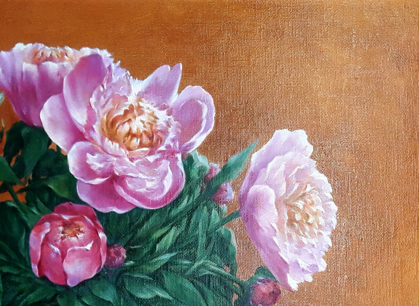 Oil painting Pink peonies Korkishko Vasily