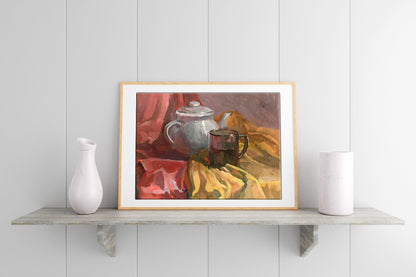 Gouache painting Brewed tea Unknown artist