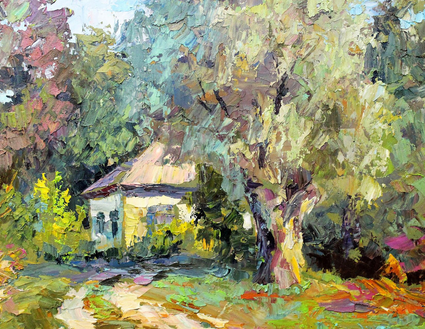 Oil painting Ukrainian village Serdyuk Boris Petrovich