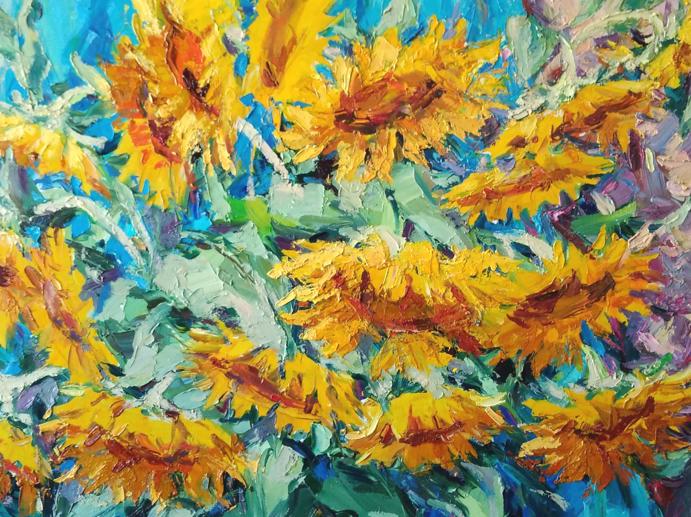 Oil painting Sunflowers Alexander Nikolaevich Cherednichenko