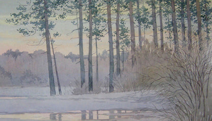 Watercolor painting It's warmer Savenets Valery