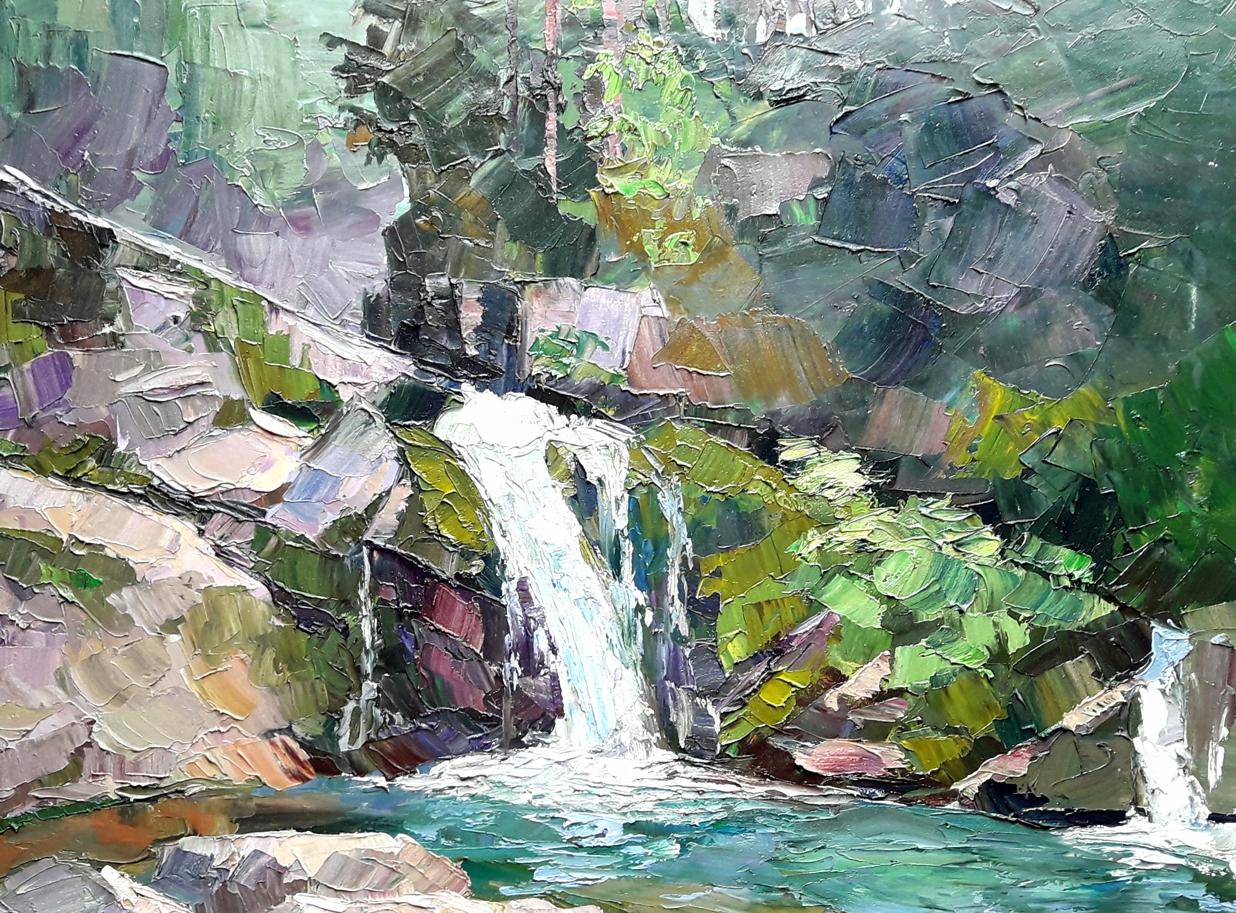 Oil painting Waterfall Serdyuk Boris Petrovich