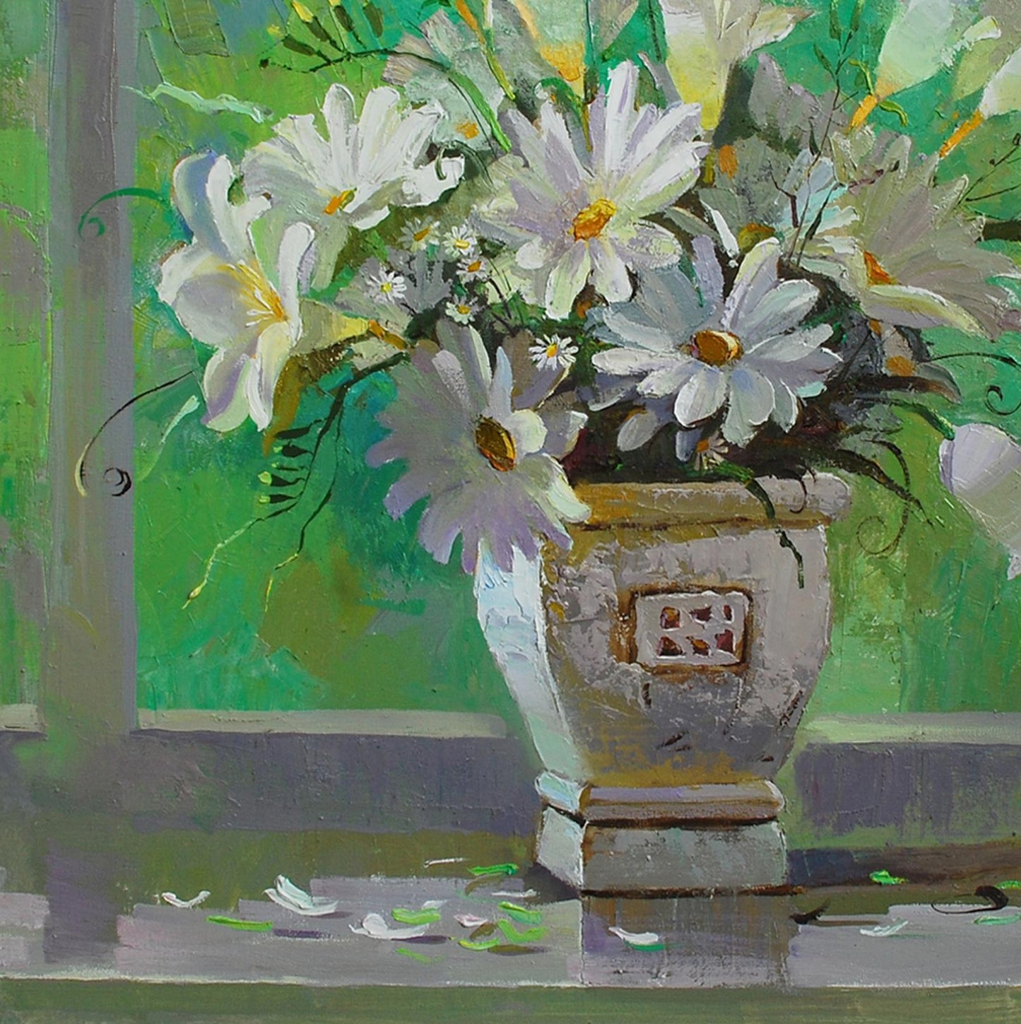 Oil painting Daisies Egor Shvachunov