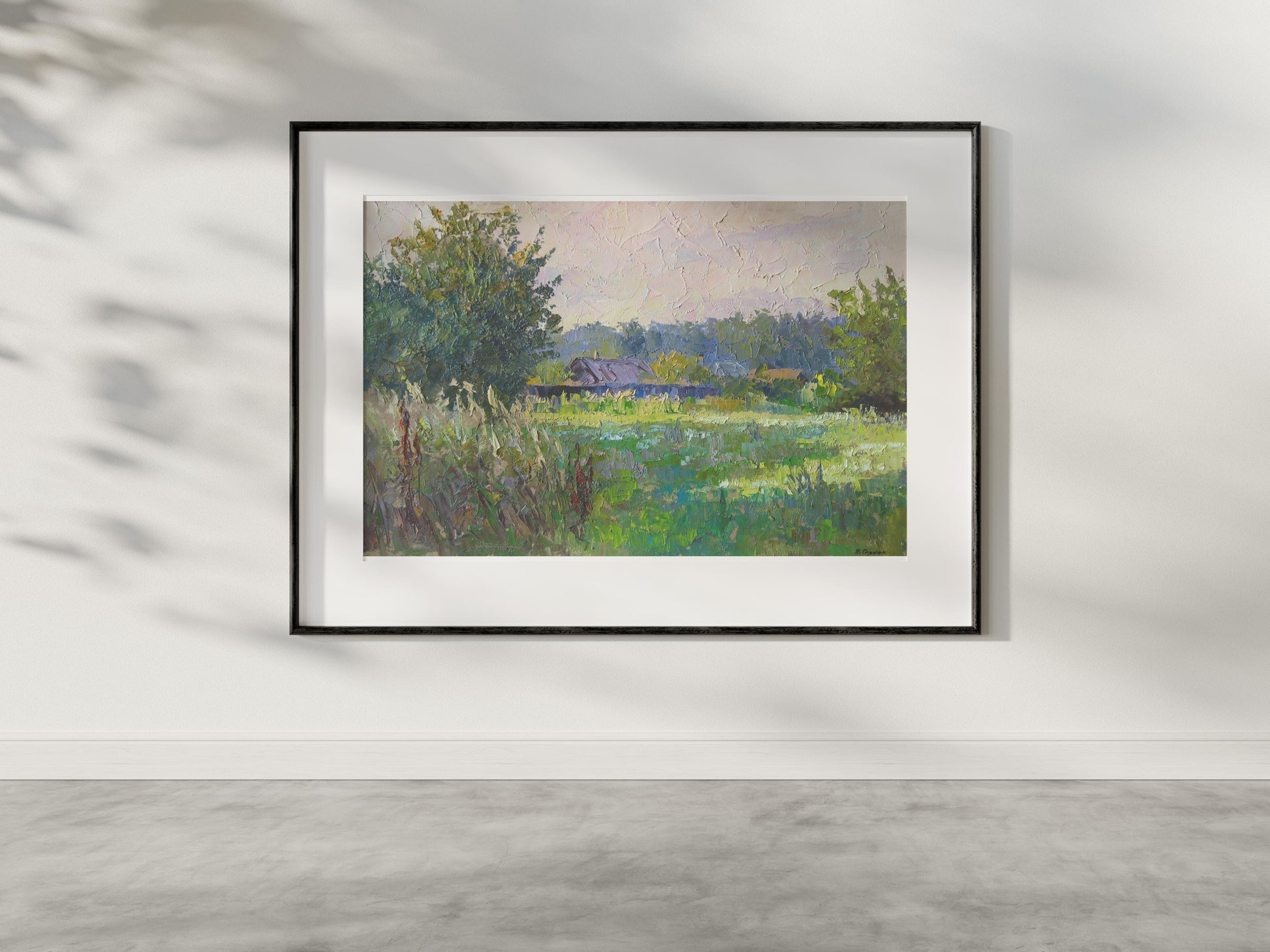Oil portrayal of a farm in Sumy by Boris Petrovich Serdyuk