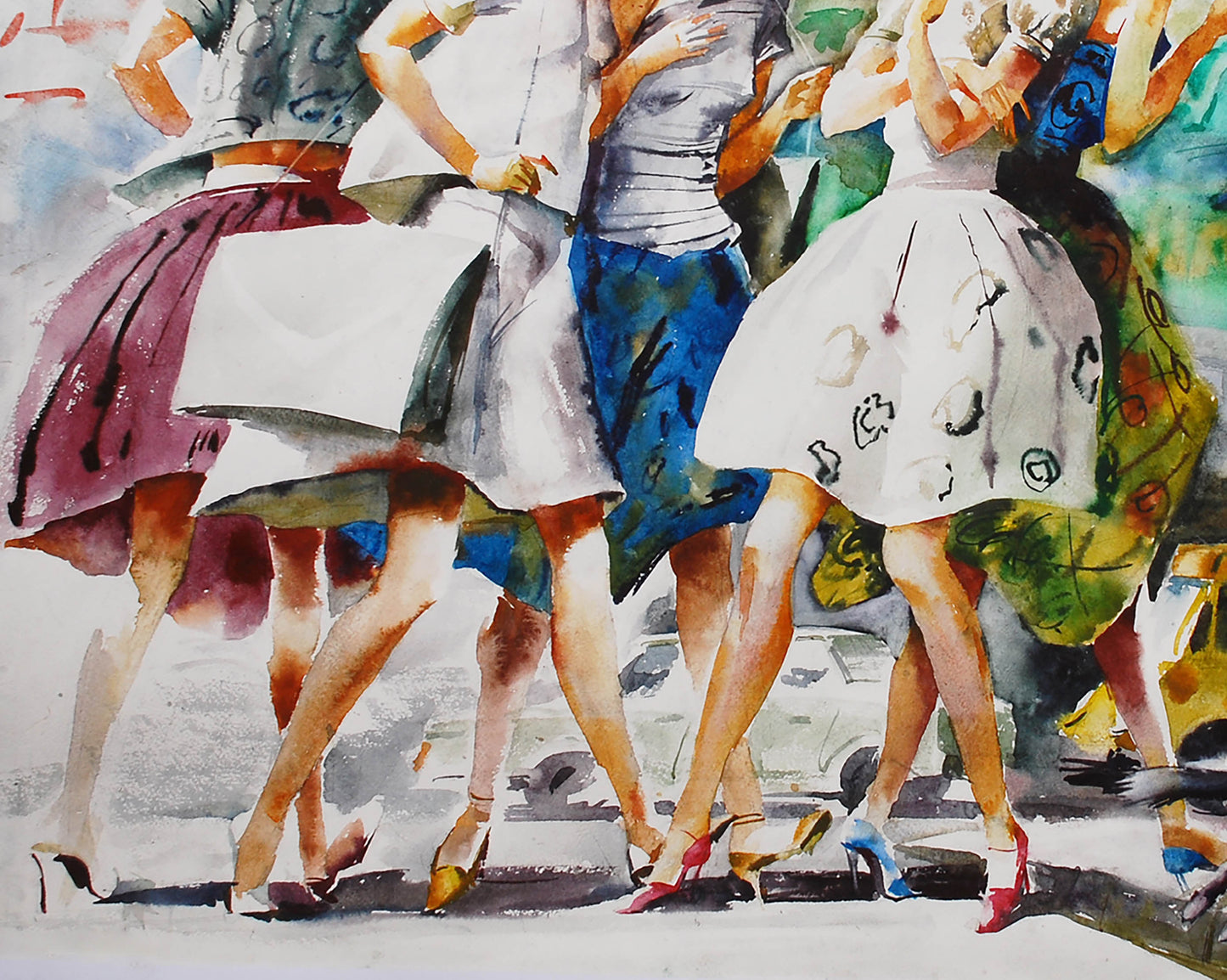 Watercolor painting Crosswalk Egor Shvachunov