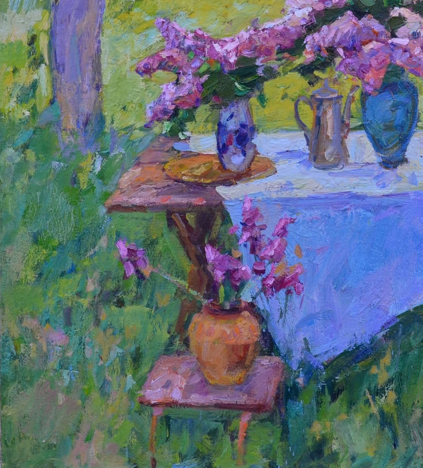 Oil painting In the garden Pereta Vyacheslav