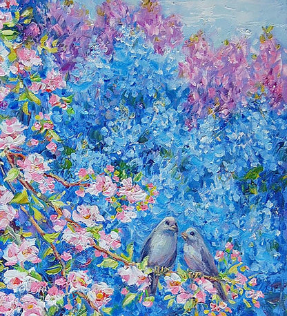 Oil painting Spring Nature 