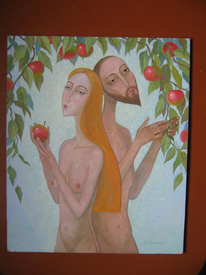 Oil painting Couple portrait Valery Savenets