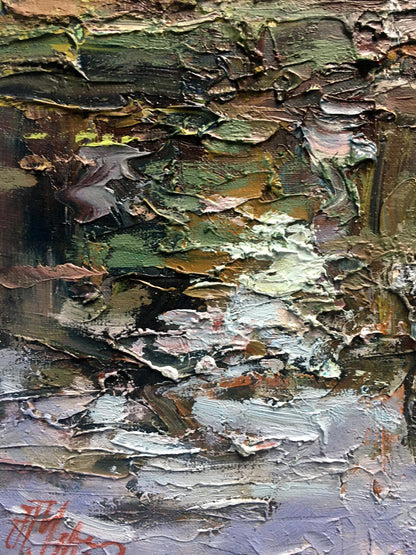 Oil painting Quiet lake Alexander Nikolaevich Cherednichenko