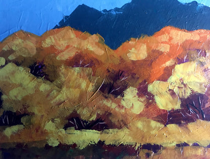 Oil painting Autumn mountains V. Zadorozhnya