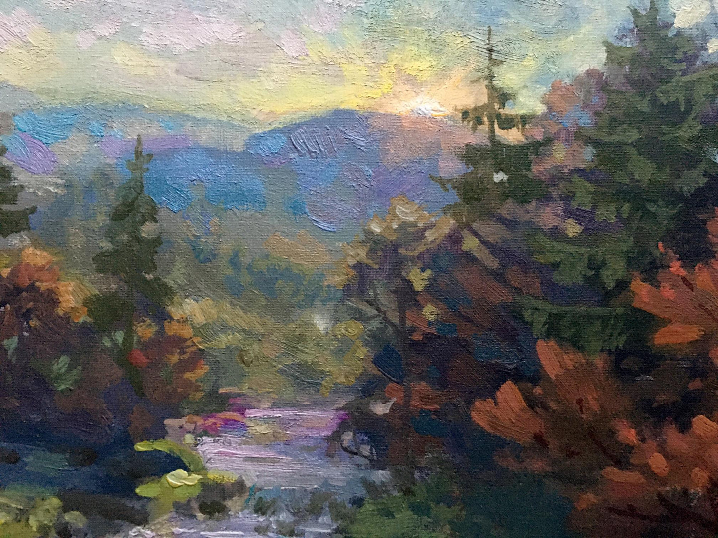 Oil painting Autumn in the Carpathians Batrakov Vladimir Grigorievich