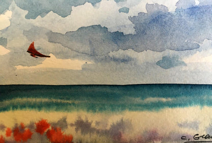 Watercolor painting On a spit Svetlana Gramm