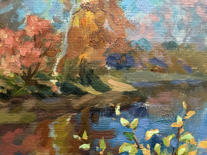 Oil painting In October Batrakov Vladimir Grigorievich
