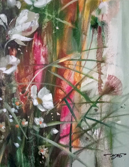 Abstract oil painting Bouquet Anatoly Tarabanov