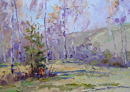 Oil painting Spring forest Serdyuk Boris Petrovich