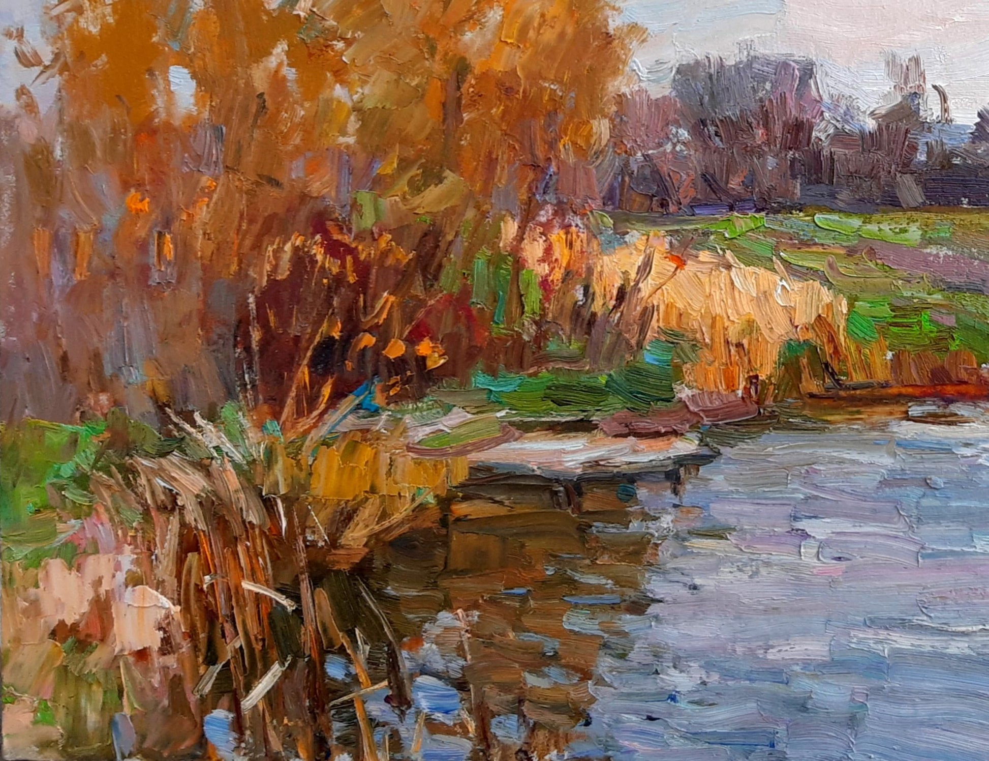 Oil painting "October Morning" created by Vyacheslav Pereta
