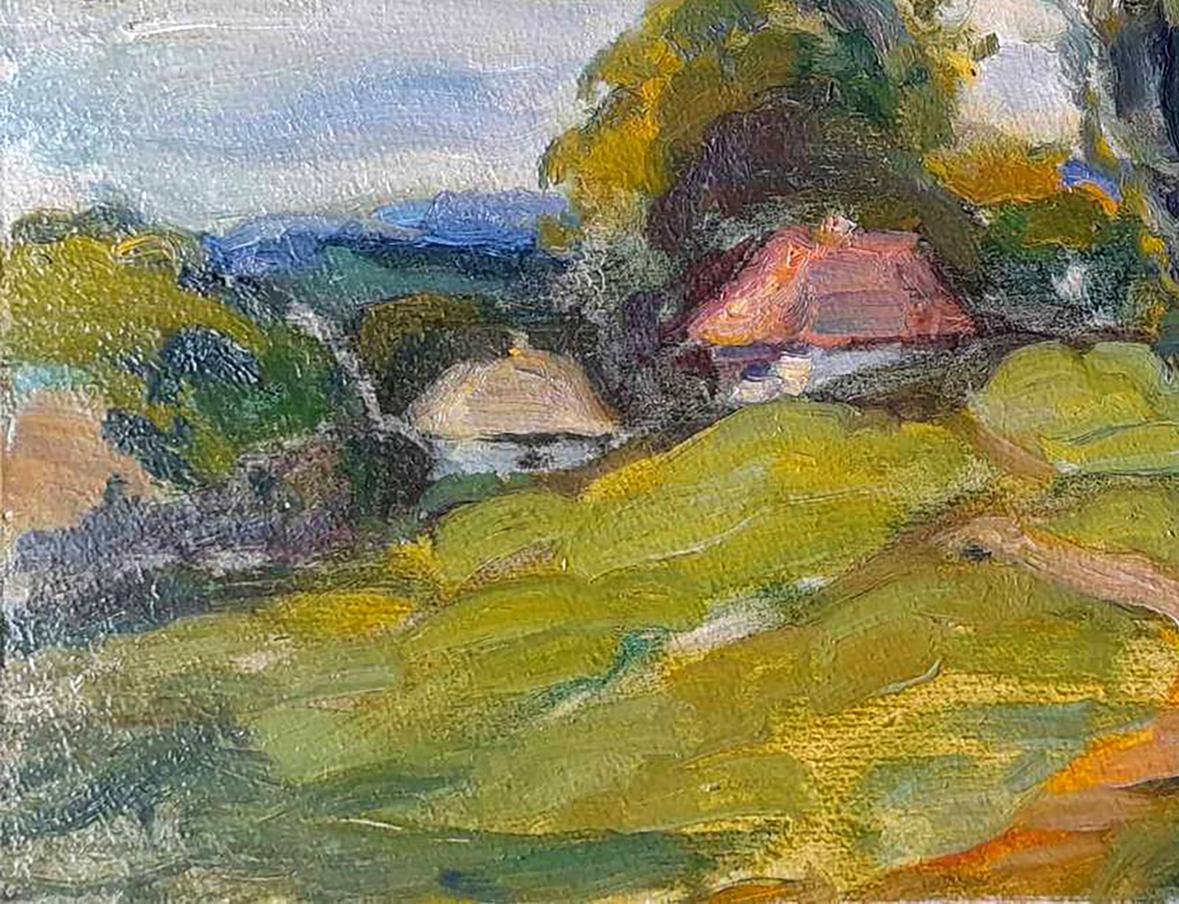 Oil painting Village view Kovalenko Ivan Mikhailovich