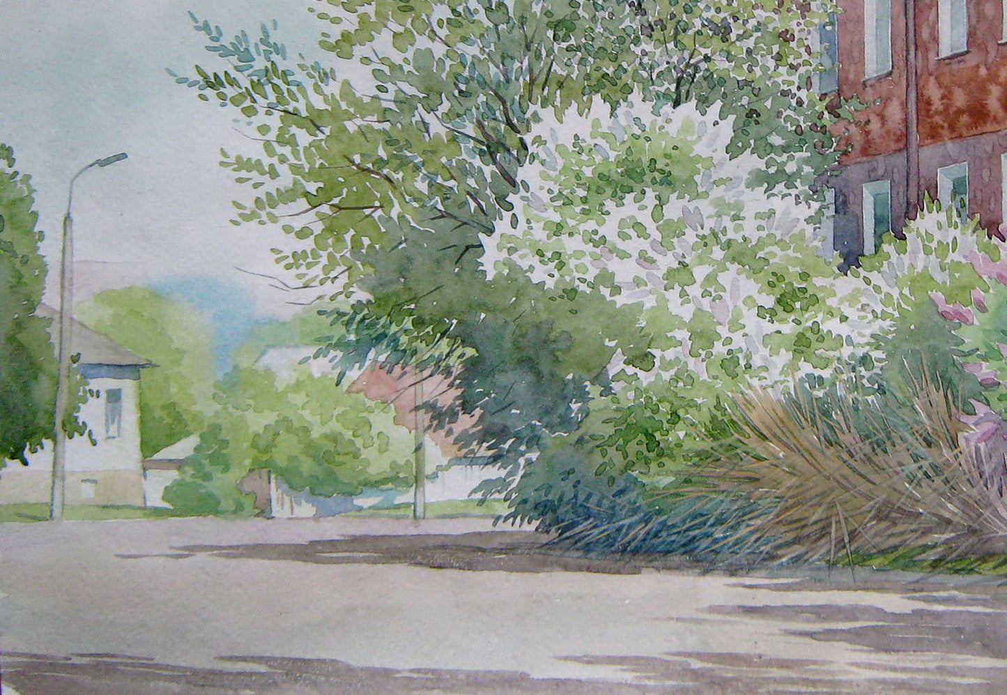 Watercolor painting Sunny day Savenets Valery