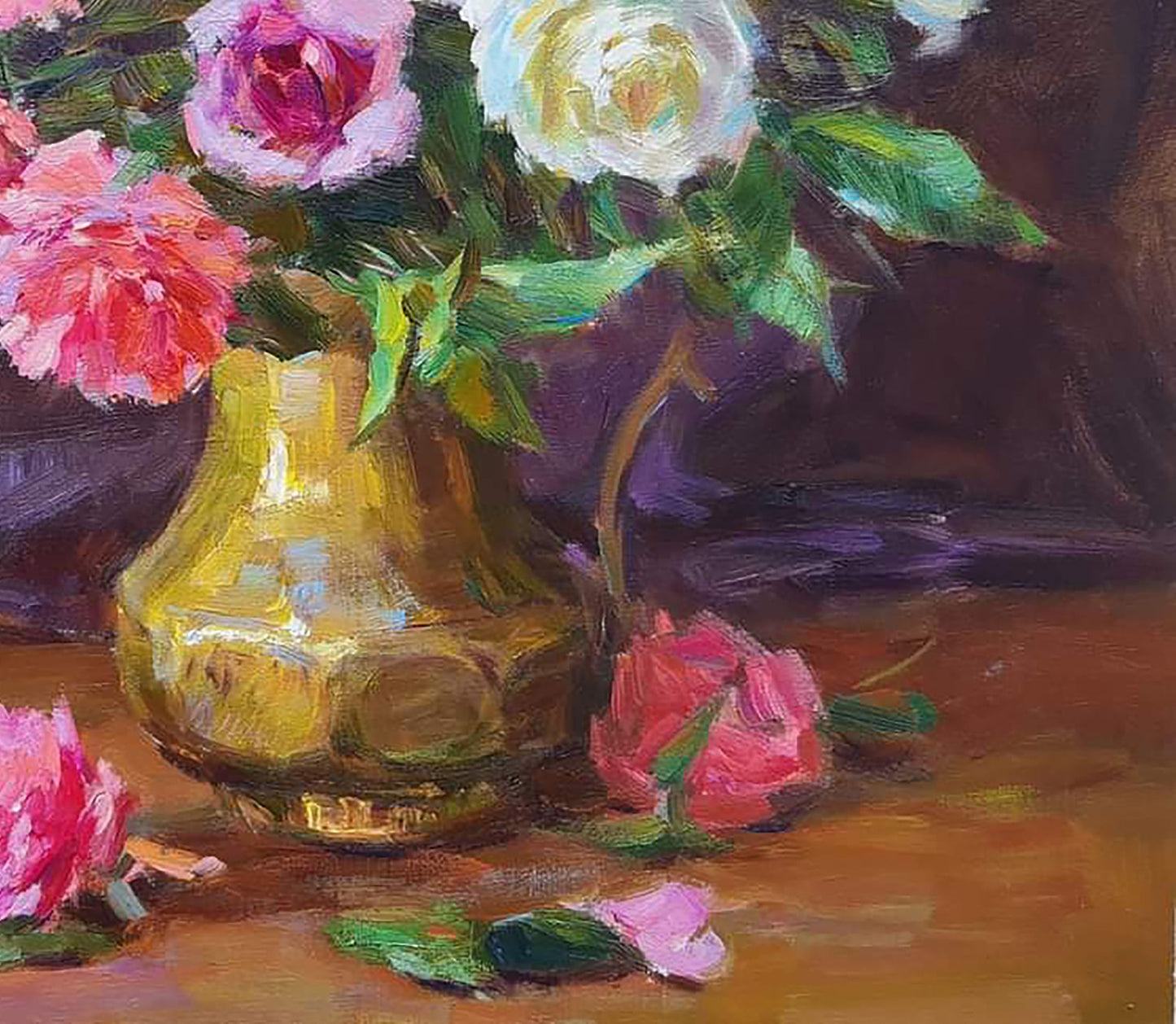 Oil painting Bouquet of Roses Flowers still life  Pereta Vyacheslav