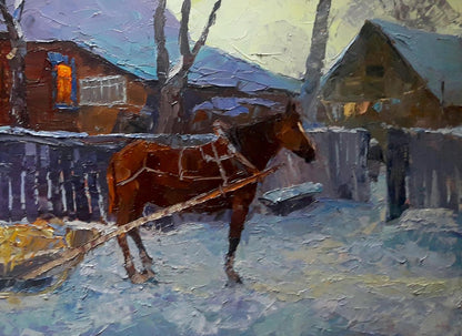 Oil painting The village of Gremyach Serdyuk Boris Petrovich
