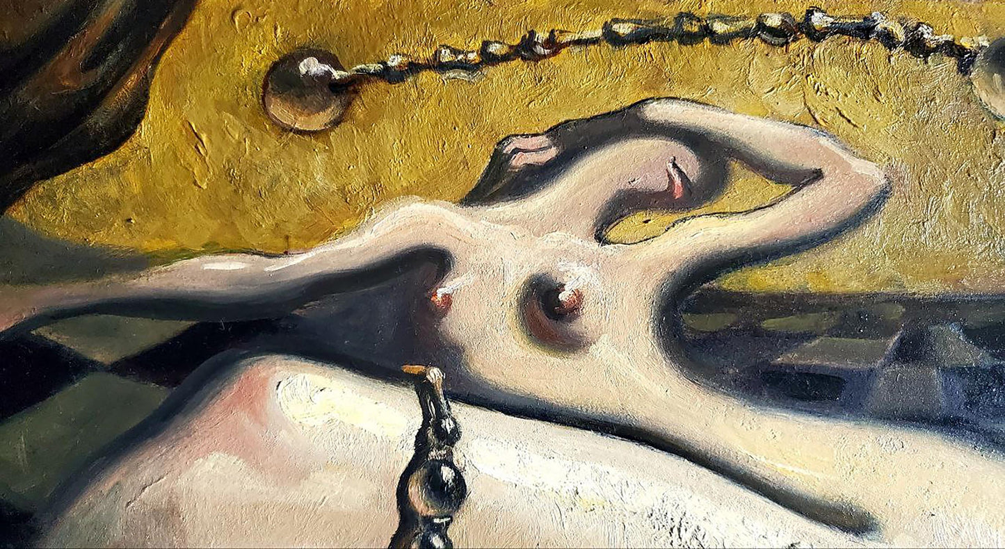 Abstract oil painting Queen move Litvinov Daniil Olegovich