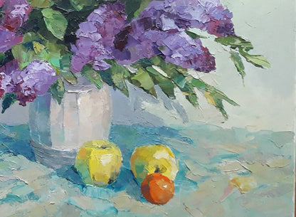 Oil painting Still life with lilac Serdyuk Boris Petrovich №SERB 507