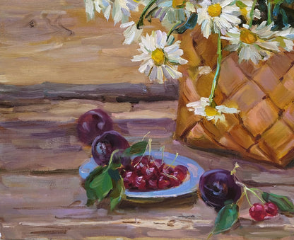 Oli painting Summer still life Pereta Vyacheslav