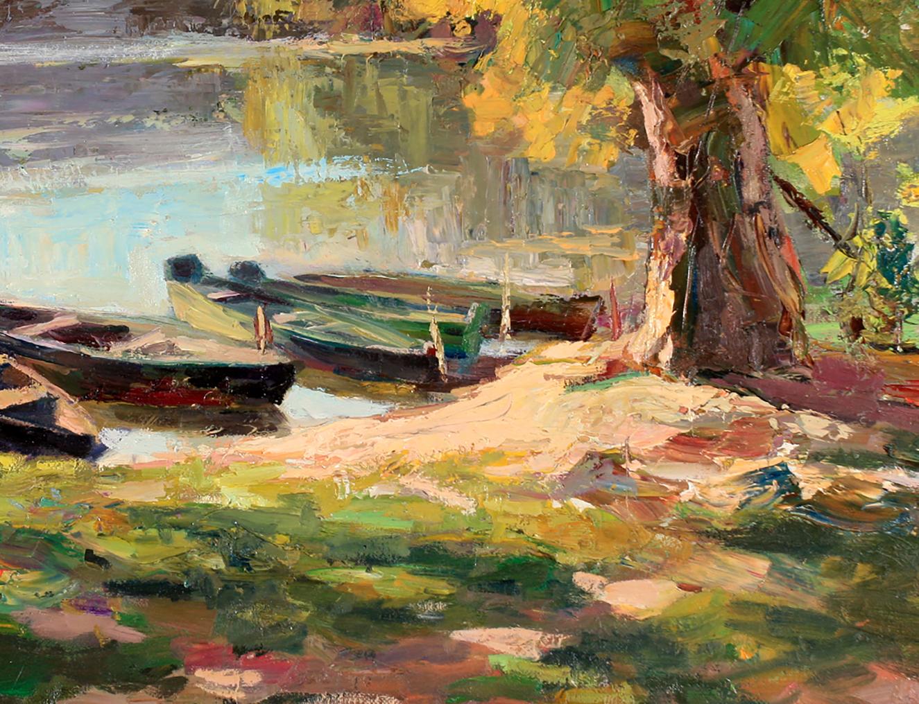 Oil painting Boats Serdyuk Boris Petrovich
