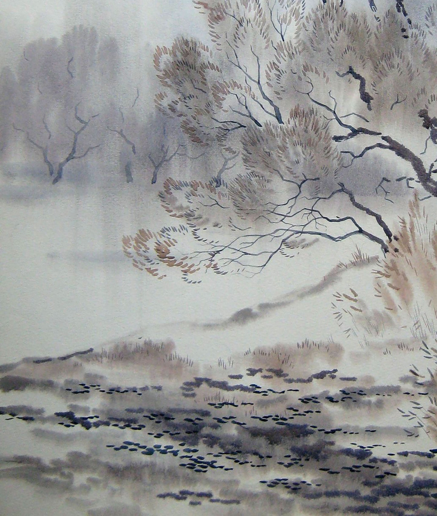 Watercolor painting In winter Savenets Valery