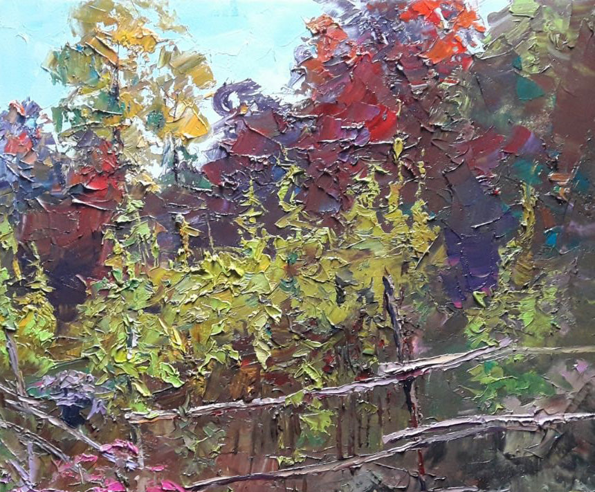 Oil painting Autumn evening Serdyuk Boris Petrovich