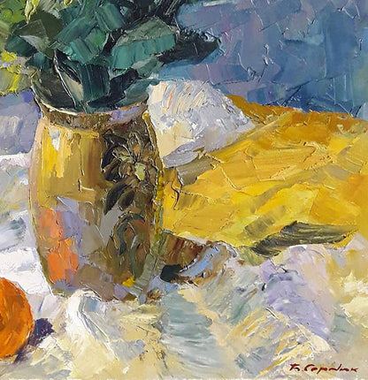 Oil painting Eustoma Serdyuk Boris Petrovich