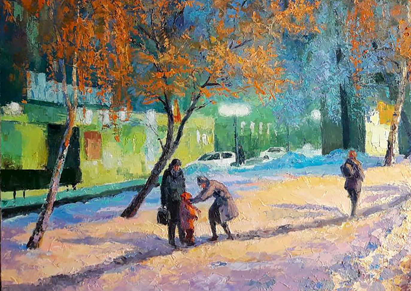 Oil painting Evening city Serdyuk Boris Petrovich