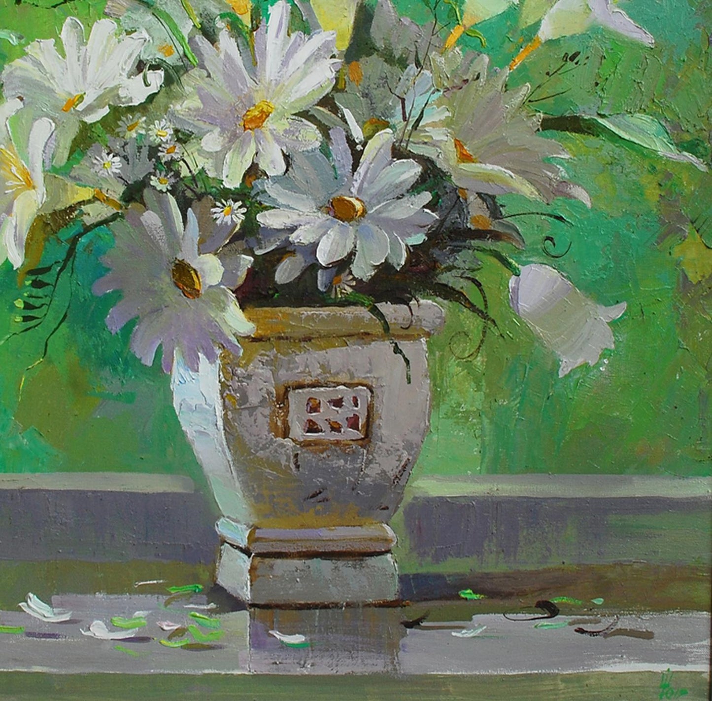 Oil painting Daisies Egor Shvachunov