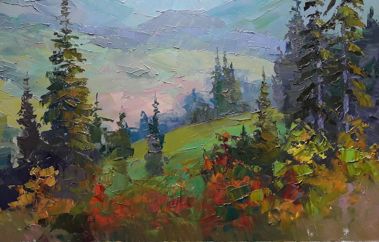 Oil painting Carpathian massif Serdyuk Boris Petrovich