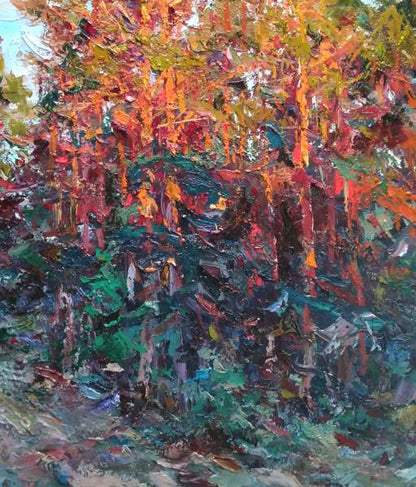 Oil painting Colored evening rays Alexander Nikolaevich Cherednichenko