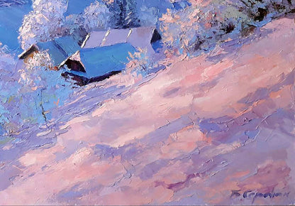Oil painting Winter evening Serdyuk Boris Petrovich №SERB 505