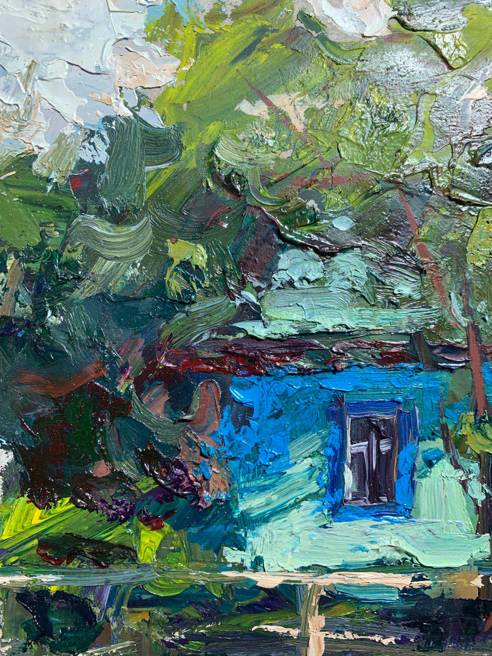 Cherednichenko's oil painting portrays the midday scene