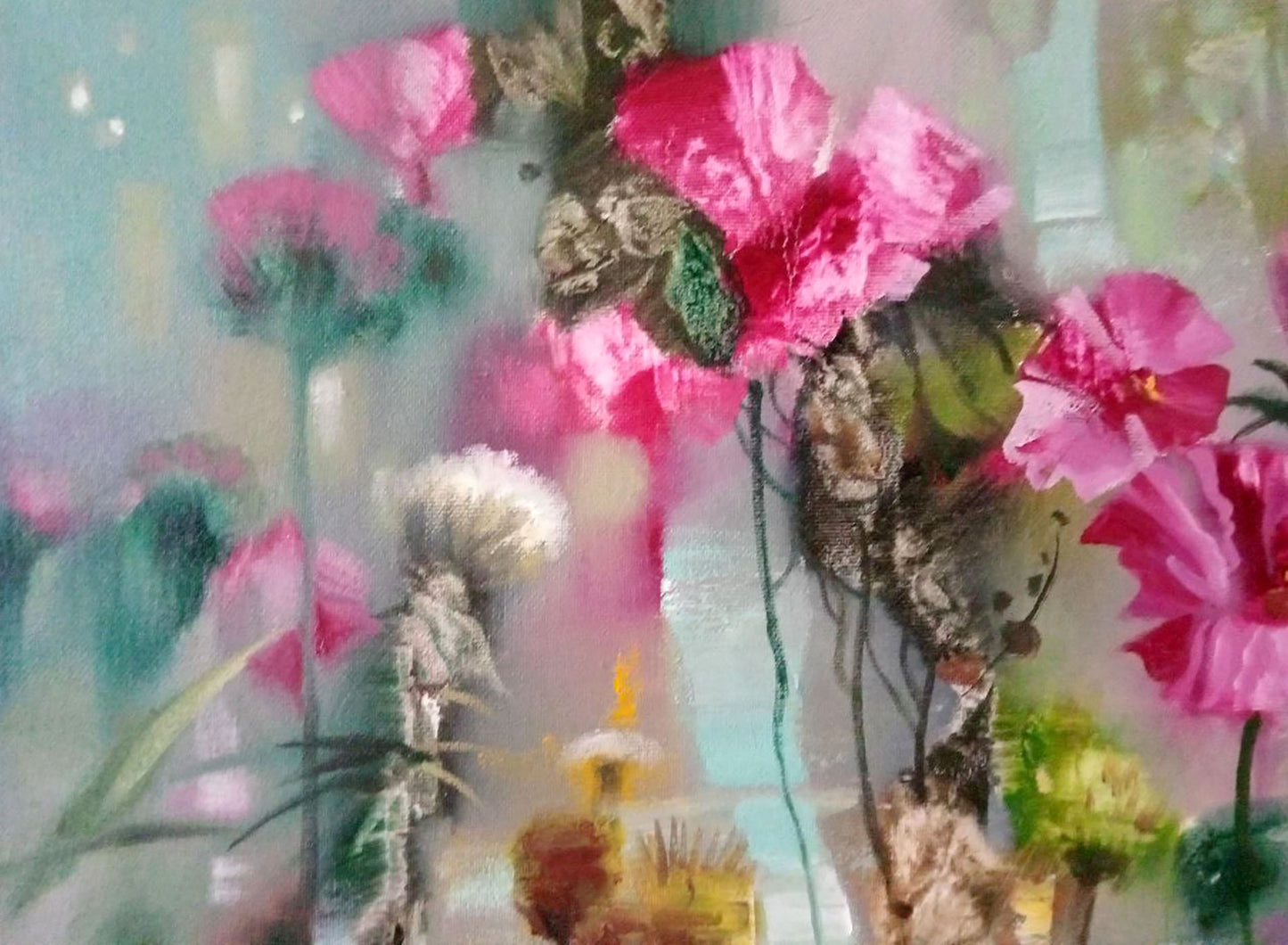 Abstract oil painting Evening bouquet Anatoly Borisovich Tarabanov