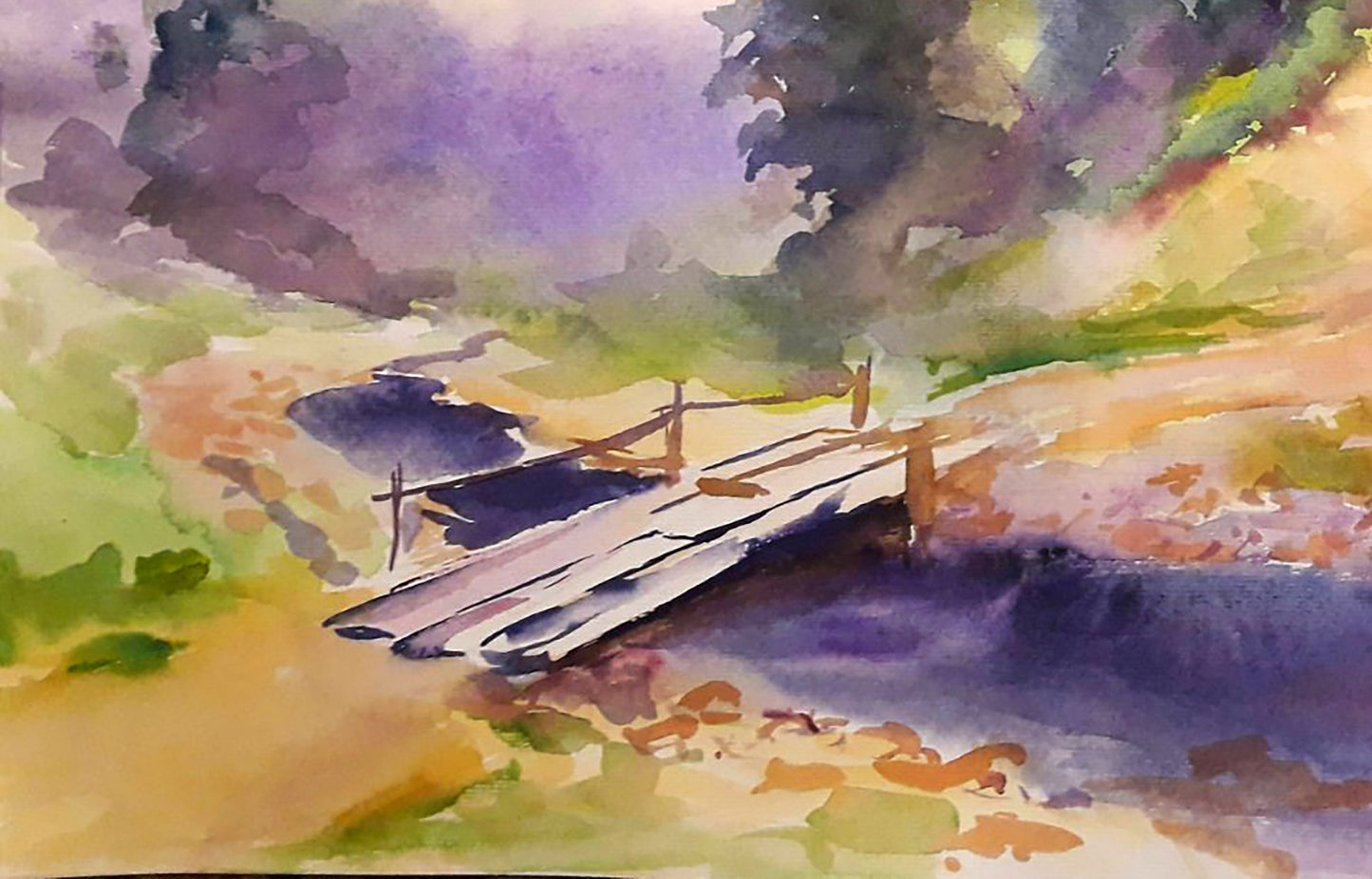 Watercolor painting Bridge Serdyuk Boris Petrovich №SERB 680